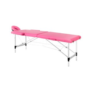Hopfällbar massagebänk Balance aluminium 2-delad rosa