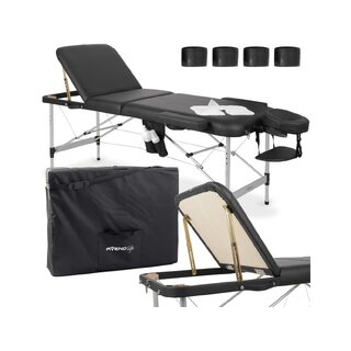 Bärbar massagebänk Adele 70cm, Svart