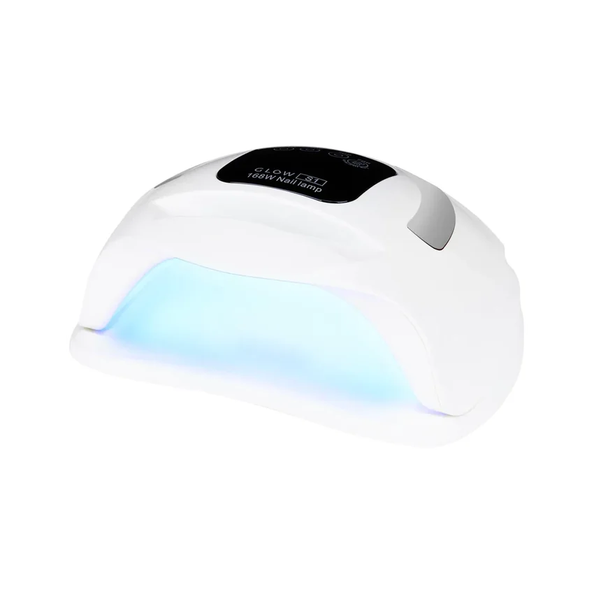 Nagellampa UV lampa naglar Glow S1 168W, vit silver