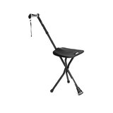 Justerbar käpp i aluminium med sits