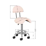 Sadelstol rosa 6001 med ryggstöd