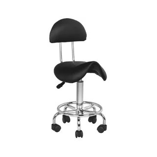 Sadelstol svart 6001 med ryggstöd