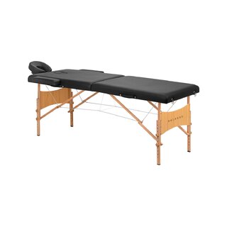 Hopfällbar massagebänk Balance Lux trä 2-delad 190x70 svart