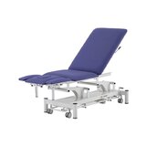 Elektrisk massagebänk 5-delad Rila PRO - Vit ram, blå klädsel