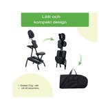 Energimassagestol, svart