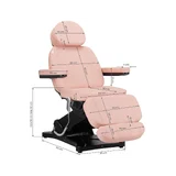 Elektrisk behandlingsstol Sillon Classic, 3 motorer, Rosa
