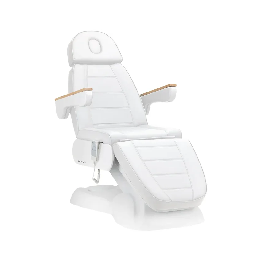 Elektrisk behandlingsstol Sillon Lux 273B, 3 motorer, Vit