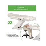 Kosmetisk behandlingsstol, elektrisk Elara PRO 6P, vit