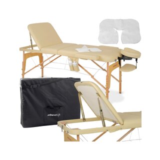 Bärbar massagebänk Bianca, Beige