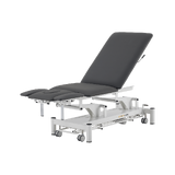 Elektrisk massagebänk 5-delad Rila PRO - Vit ram, grå klädsel