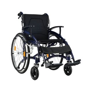 Lättviktsrullstol, 12 kg, Premium Aluminium, Mörkblå