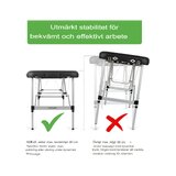 Bärbar massagebänk Adele 70cm, Svart
