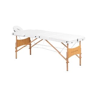 Hopfällbar massagebänk Balance Lux trä 3-delad 190x70 vit