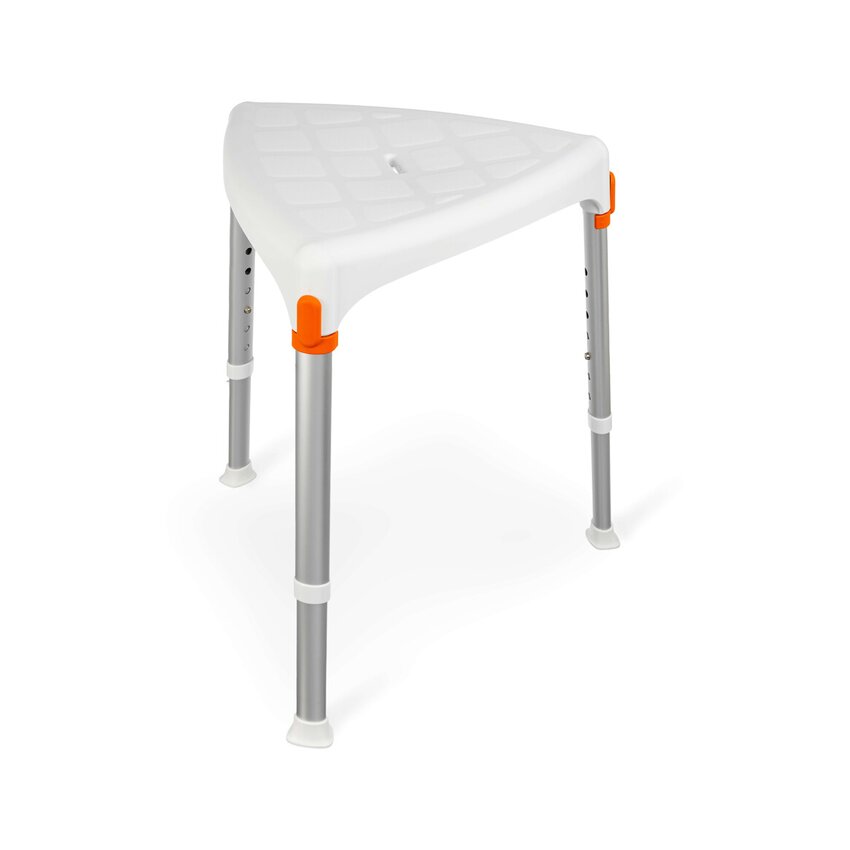 Duschpall Triangelformad duschsits vit