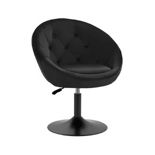 Snurrstol sammet, QS-BL12G, svart