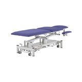 Elektrisk massagebänk 5-delad Rila PRO - Vit ram, blå klädsel