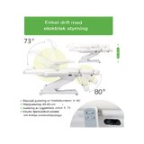 Kosmetisk behandlingsstol, elektrisk Elara PRO 6P, vit