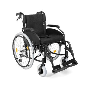 Rullstol TIM, i Aluminium med Fällbart Ryggstöd och Bromsar