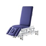 Elektrisk massagebänk 5-delad Rila PRO - Vit ram, blå klädsel