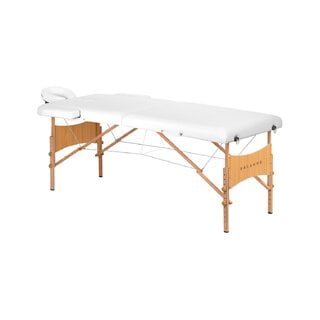 Hopfällbar massagebänk Balance Lux trä 2-delad 190x70 vit