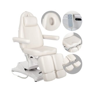 Kosmetisk behandlingsstol, elektrisk Elara PRO 6P, vit