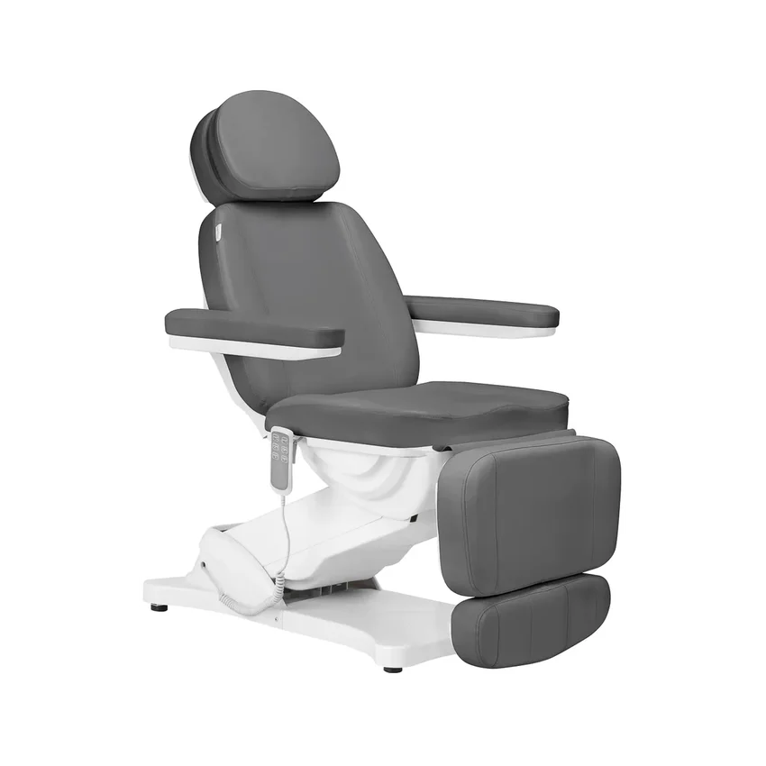 Elektrisk skönhetsstol Sillon Classic, 3 motorer, Grå