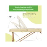 Bärbar massagebänk Bianca, Beige