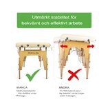 Bärbar massagebänk Bianca, Beige