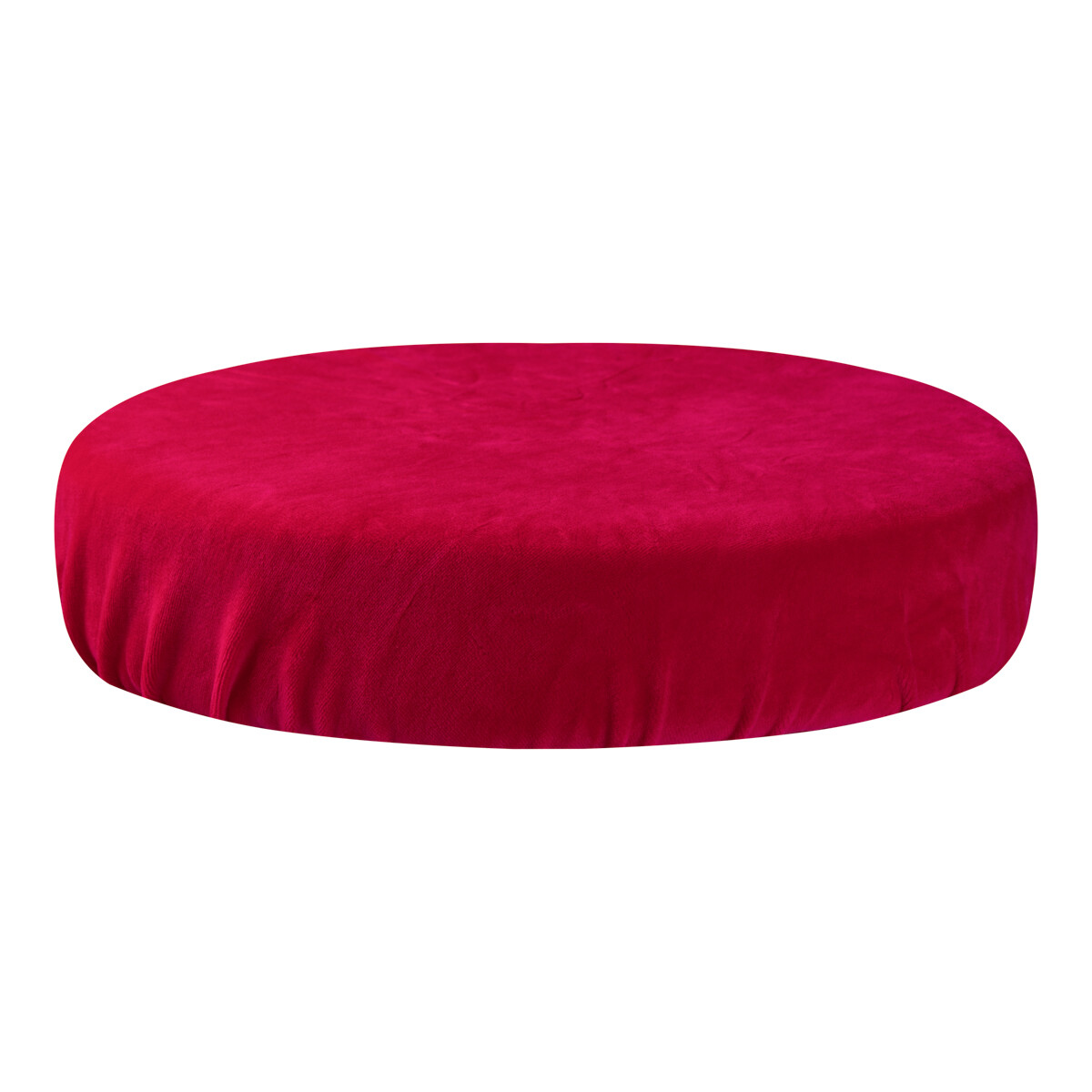 Velouröverdrag för pall med resår - cerise, för sits 35-40 cm