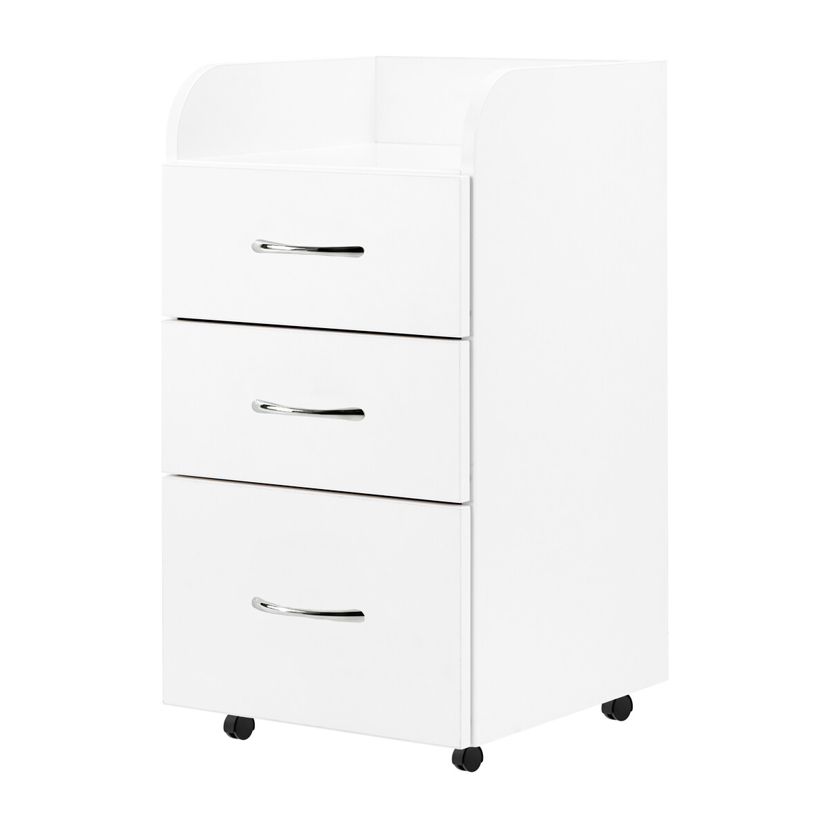 Activeshop Kombi - skåp med hjul och 3 lådor för fotvård, vitt